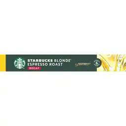 Albert Heijn Starbucks Blonde espresso roast decaf capsules aanbieding