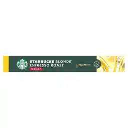 Albert Heijn Starbucks Blonde espresso roast decaf capsules aanbieding