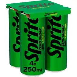 Albert Heijn Sprite Zero sugar lemon-lime 4-pack aanbieding