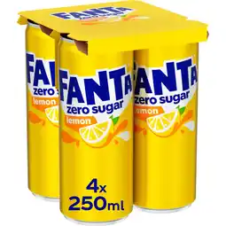 Albert Heijn Fanta Lemon zero sugar 4-pack aanbieding