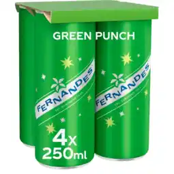 Albert Heijn Fernandes Green punch 4-pack aanbieding