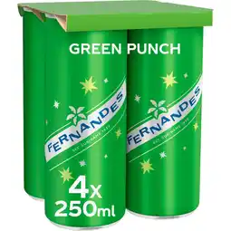 Albert Heijn Fernandes Green punch 4-pack aanbieding