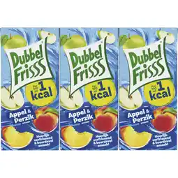 Albert Heijn DubbelFrisss Appel & perzik 6-pack aanbieding
