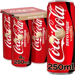 Albert Heijn Coca-Cola Zero sugar vanilla 4-pack aanbieding