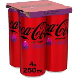 Albert Heijn Coca-Cola Zero sugar cherry 4-pack aanbieding