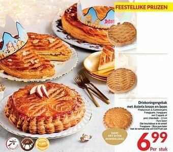 Intermarché Driekoningengebak met asterix kroon en boon aanbieding