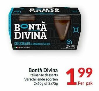 Intermarché Bontà divina italiaanse desserts aanbieding