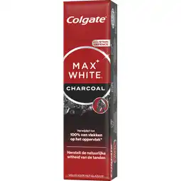 Albert Heijn Colgate Max white tandpasta charcoal aanbieding