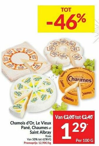 Intermarché Chamois d’or le vieux pané chaumes of saint albray kaas aanbieding