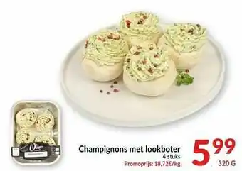 Champignons met lookboter