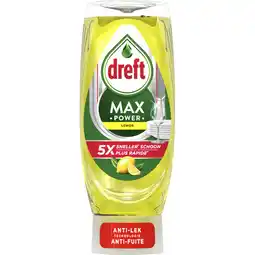 Albert Heijn Dreft Max power vloeibaar afwasmiddel citroen aanbieding