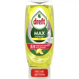 Albert Heijn Dreft Max power vloeibaar afwasmiddel citroen aanbieding