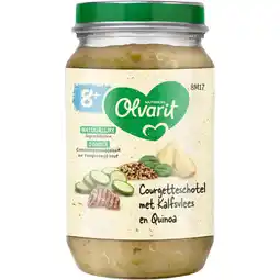 Albert Heijn Olvarit Courgetteschotel kalfsvlees quinoa 8m+ aanbieding