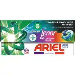 Albert Heijn Ariel 4-in-1 pods+ unstoppables wascapsules aanbieding