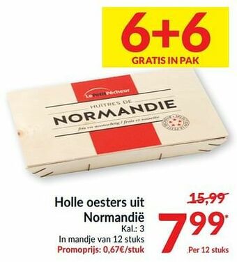 Intermarché Holle oesters uit normandië aanbieding