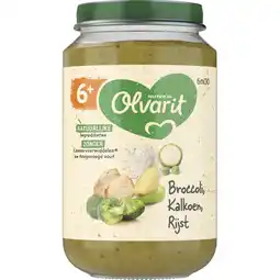 Albert Heijn Olvarit Broccoli kalkoen rijst 6m+ aanbieding