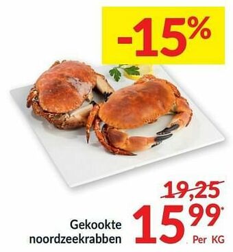 Intermarché Gekookte noordzeekrabben aanbieding