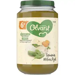 Albert Heijn Olvarit Spinazie witvis rijst 6m+ aanbieding