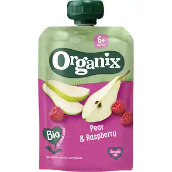 Albert Heijn Organix Knijpfruit peer framboos 6m+ aanbieding