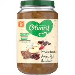 Albert Heijn Olvarit Bruine boon appel rundvlees rijst 6m+ aanbieding