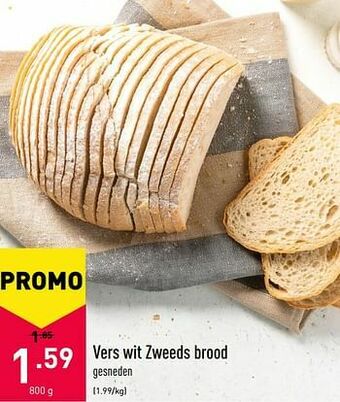 ALDI Vers wit zweeds brood aanbieding