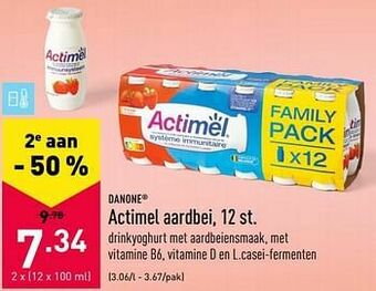 ALDI Actimel aardbei aanbieding