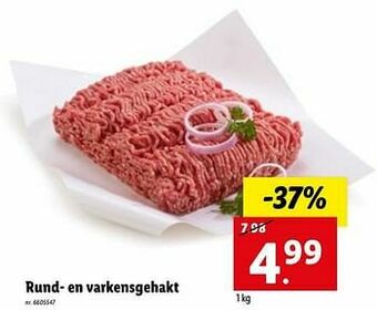 Lidl Rund- en varkensgehakt aanbieding