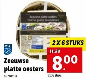 Lidl Zeeuwse platte oesters aanbieding
