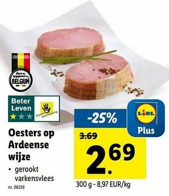 Lidl Oesters op ardeense wijze aanbieding