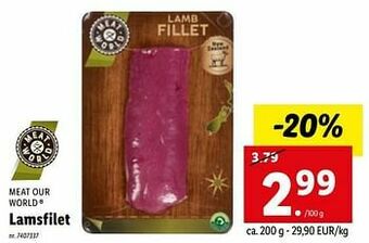 Lidl Lamsfilet aanbieding
