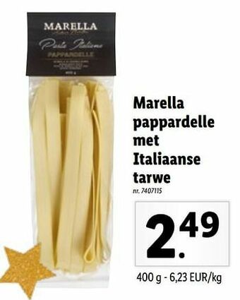 Lidl Marella pappardelle met italiaanse tarwe aanbieding