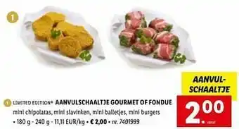 Aanvulschaaltje gourmet of fondue