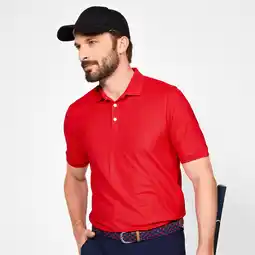 Decathlon Golfpolo met korte mouwen voor heren WW500 rood aanbieding