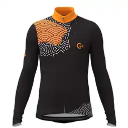 Decathlon ORDINO INCA SHIRT MET LANGE MOUWEN ZWART/ORANJE aanbieding