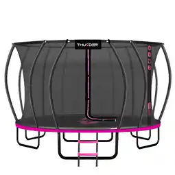 Decathlon Trampoline voor kinderen voor in de tuin THUNDER INSIDE ULTRA 16FT 488CM roze aanbieding