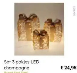 Multi bazar Set 3 pakjes LED champagne aanbieding