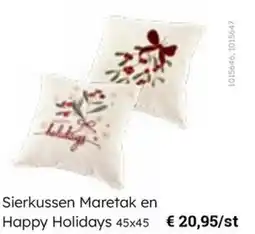 Multi bazar Sierkussen Maretak en Happy Holidays aanbieding