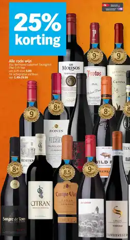 Albert Heijn Alle rode wijn aanbieding