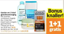 Albert Heijn Garnier en L' Oréal gezichtsverzorging aanbieding