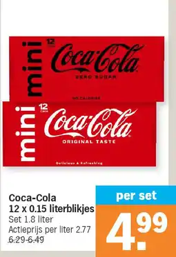 Albert Heijn Coca-Cola 12 x 0.15 literblikjes aanbieding