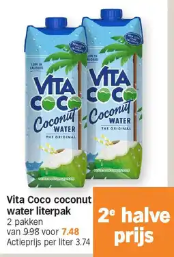 Albert Heijn Vita Coco coconut water literpak aanbieding