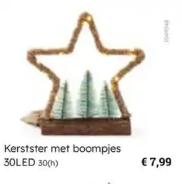 Multi bazar Kerstster met boompjes 30LED aanbieding
