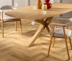 Multi bazar Eetkamertafel Utah blond oak met rand matching aanbieding