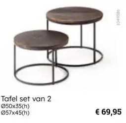 Multi bazar Tafel set van 2 aanbieding