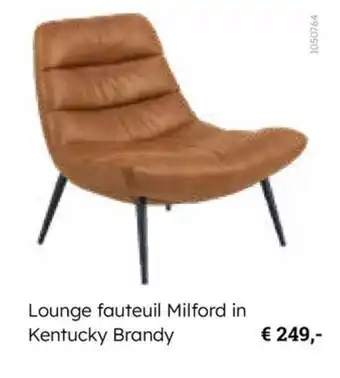 Multi bazar Lounge fauteuil Milford in Kentucky Brandy aanbieding