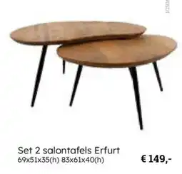 Multi bazar Set 2 salontafels Erfurt aanbieding