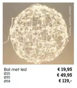 Multi bazar Bal met led aanbieding