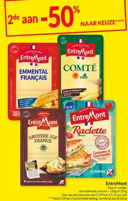 Intermarché EntreMont kaas in sneden aanbieding