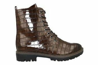 Berca Shoes Marco Tozzi Bottine Dames Trend Crocoprint - Bruin aanbieding
