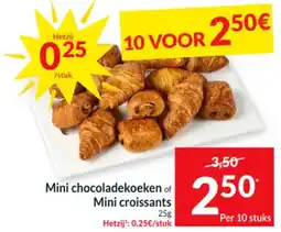 Intermarché Mini chocoladekoeken of Mini croissants aanbieding